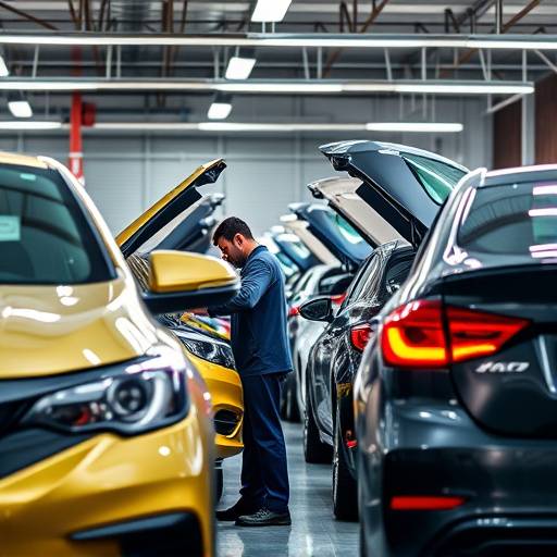 Image of the Auto Haven service center with technicians working on vehicles