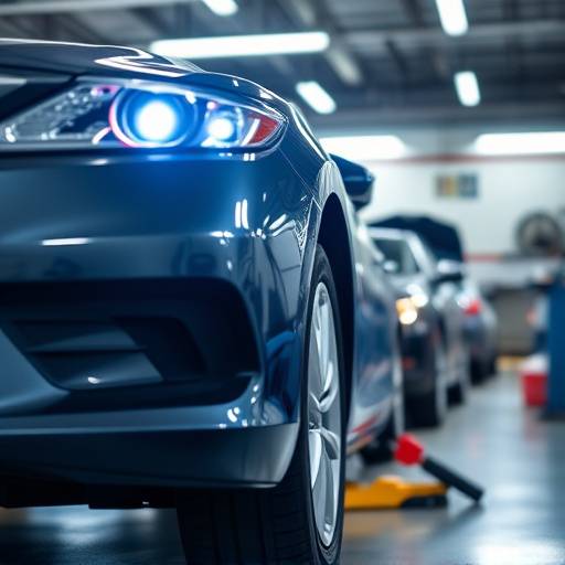 Technician inspecting a used car at Auto Haven