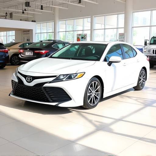 White 2024 Toyota Camry Sedan on display at Auto Haven